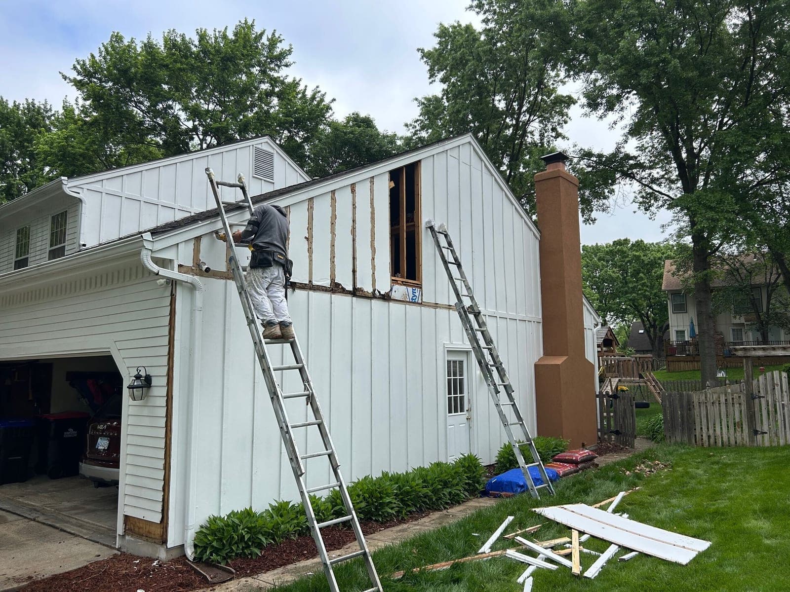 Left side wood rot replacement